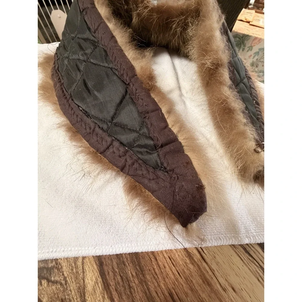 Vintage Genuine Fox Fur Collar Golden Brown Shawl Craft Repurpose Project
